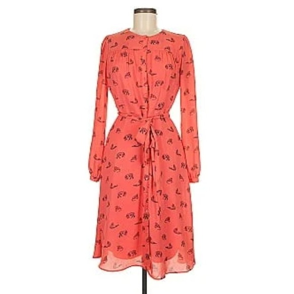 Banana Republic Red Midi Dress - Picture 3 of 9